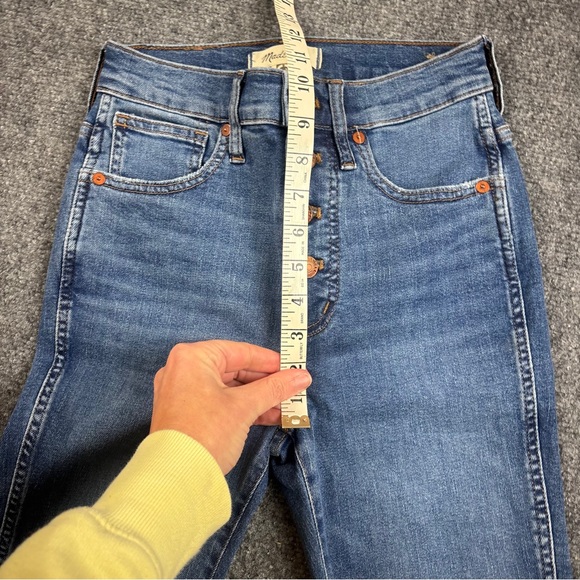 MADEWELL Women’s Denim 10” High-Rise Skinny Raw Hem size: 24 - Picture 6 of 10